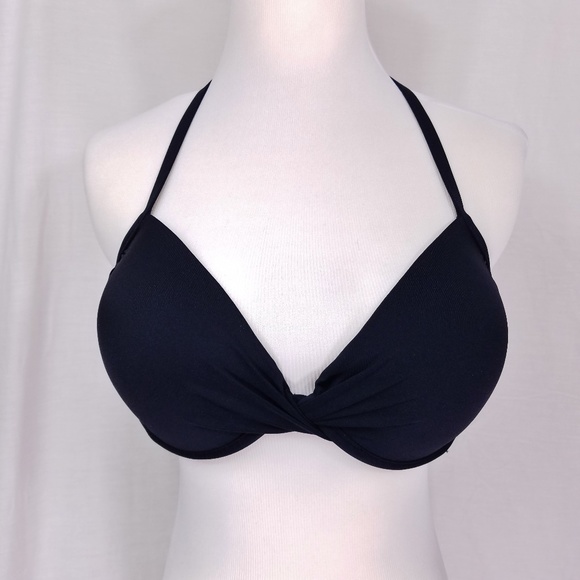 Mossimo Supply Co. Other - Mossimo Front Twist Push Up Halter Bikini Top Lg